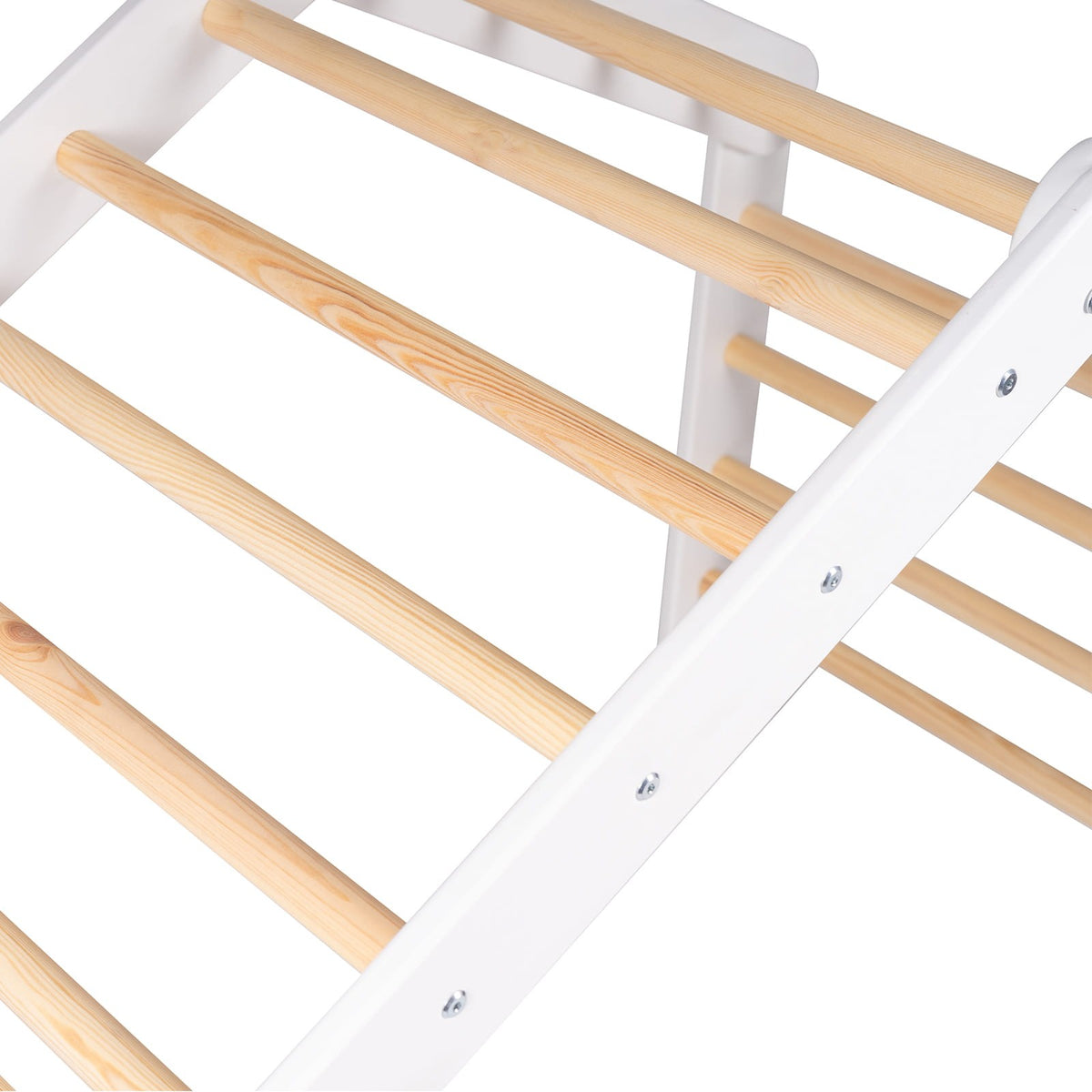 Wooden Large Pikler 112x61x94 for Children Climbing Triangle for Kids, White
