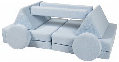 Bouclé Modular Kids Sofa, Foam Blocks