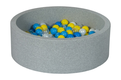 Velinda Soft Jersey Ball Pit with 150 Balls - Baby & Kids Play Gift - 90cm