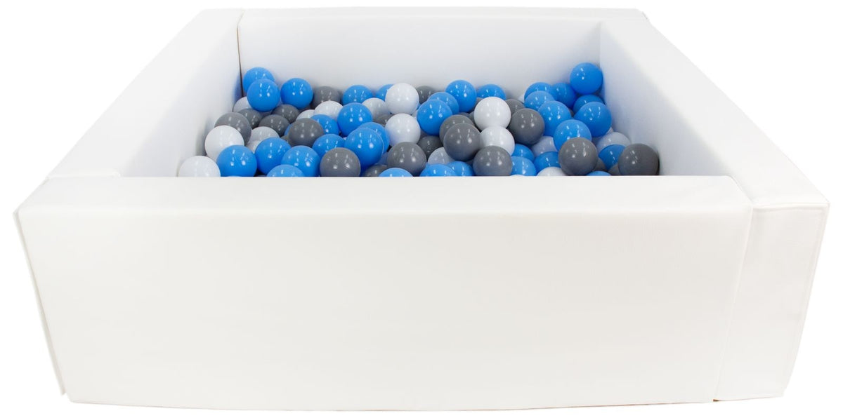 Square Eco-Leather Ball Pit with 200 Balls, 5 Elements