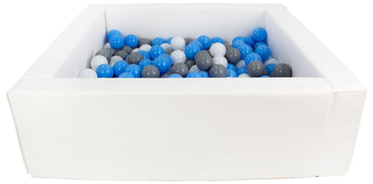 Square Eco-Leather Ball Pit with 200 Balls, 5 Elements