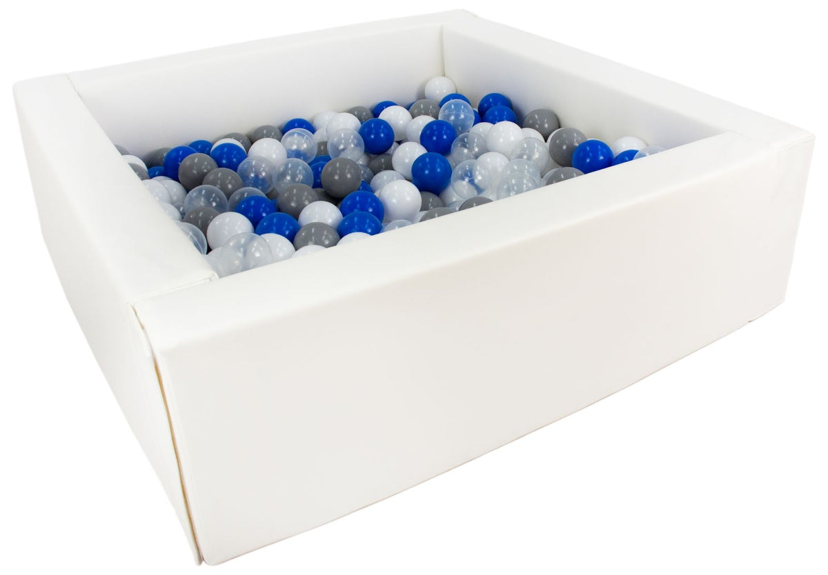 Square Eco-Leather Ball Pit with 200 Balls, 5 Elements