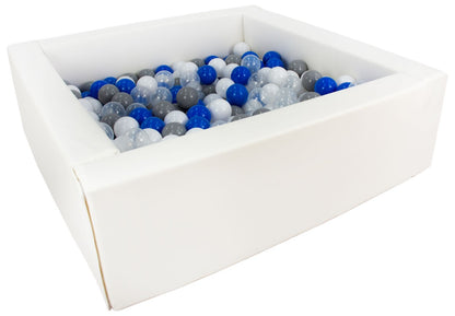 Square Eco-Leather Ball Pit with 200 Balls, 5 Elements