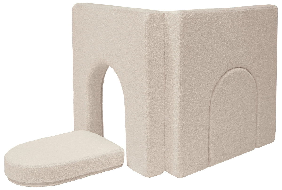 Bouclé Addition To a Modular Foam Sofa