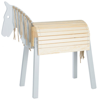 Velinda Wooden Horse Toy - Handmade - Stable - for Ages 3+ - Max Load 100kg