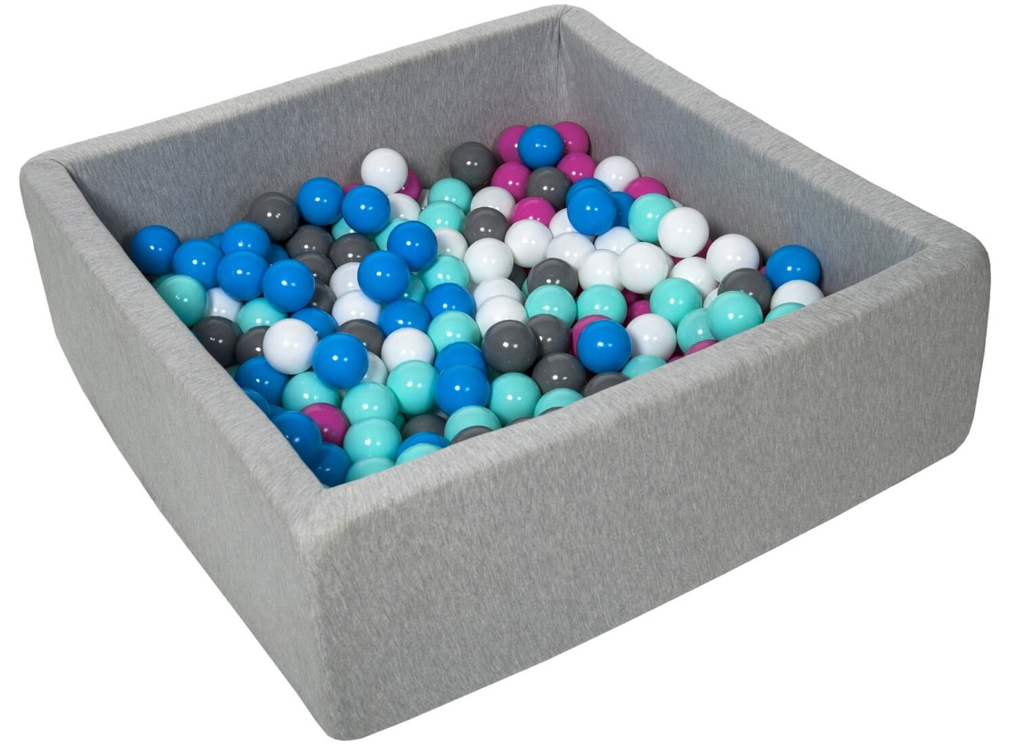 Velinda Soft Jersey Ball Pit with 450 Balls - 90x90cm, Baby & Kids Play Gift