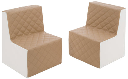 Kids Furniture Set: 2xarmchair, Eco Leather Quilted