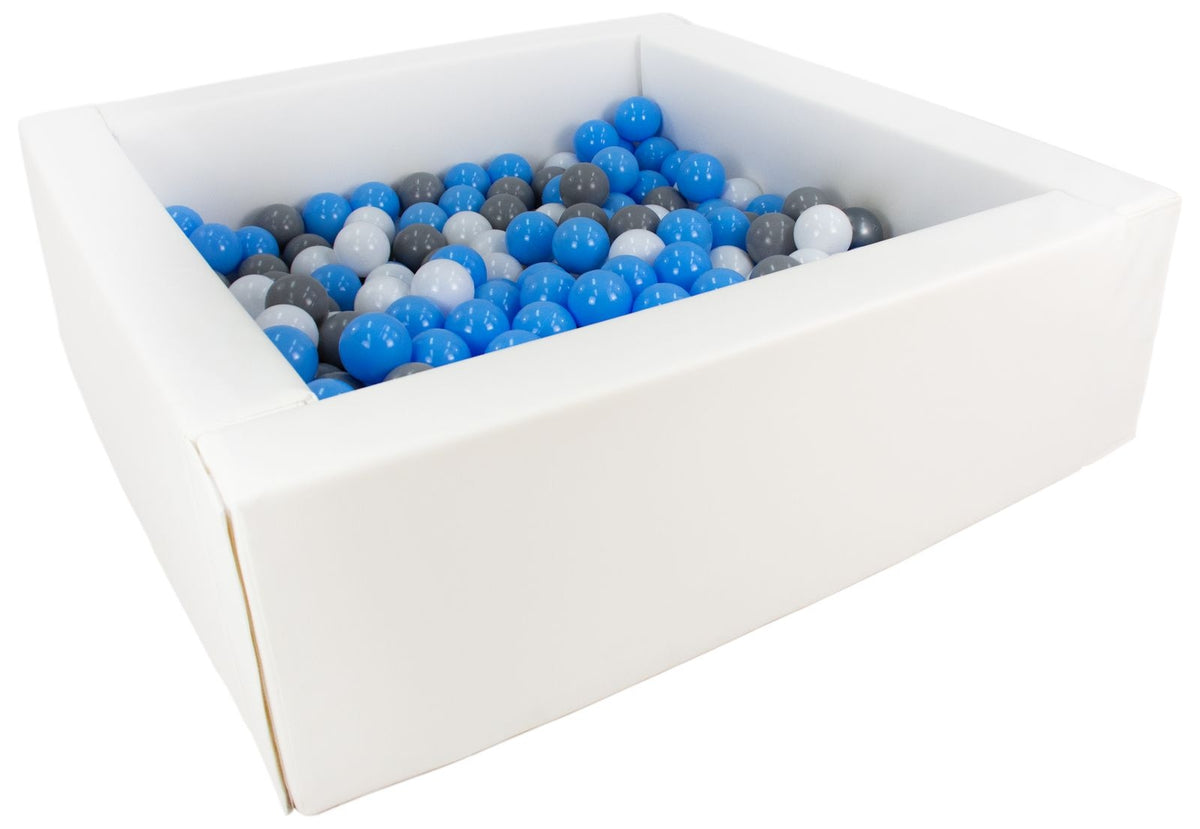 Square Eco-Leather Ball Pit with 200 Balls, 5 Elements