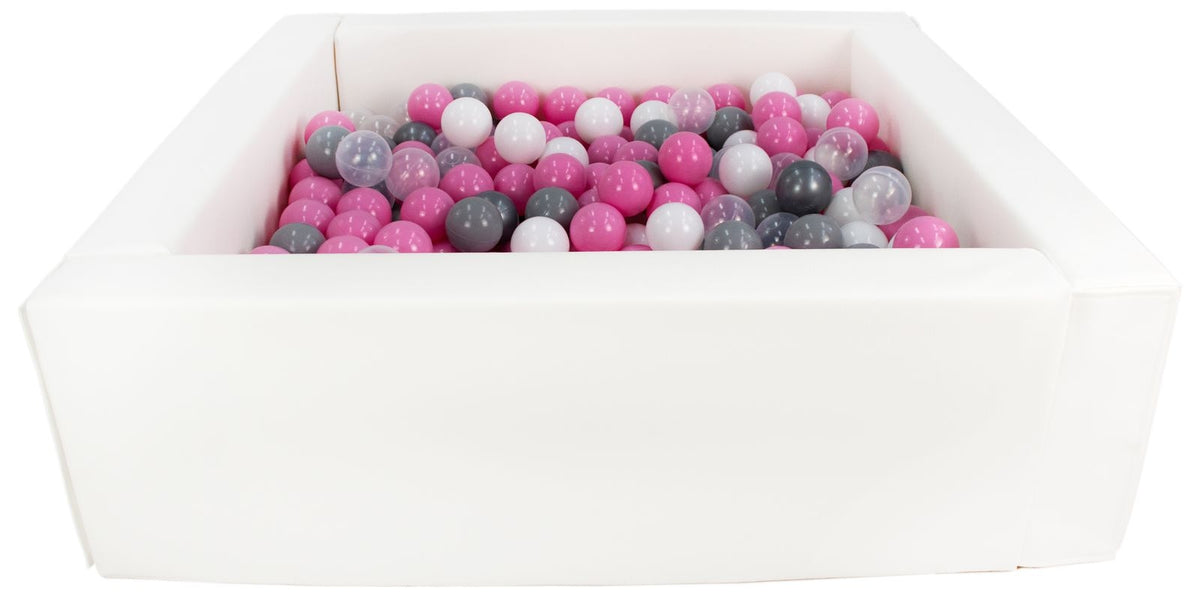 Square Eco-Leather Ball Pit with 300 Balls, 5 Elements