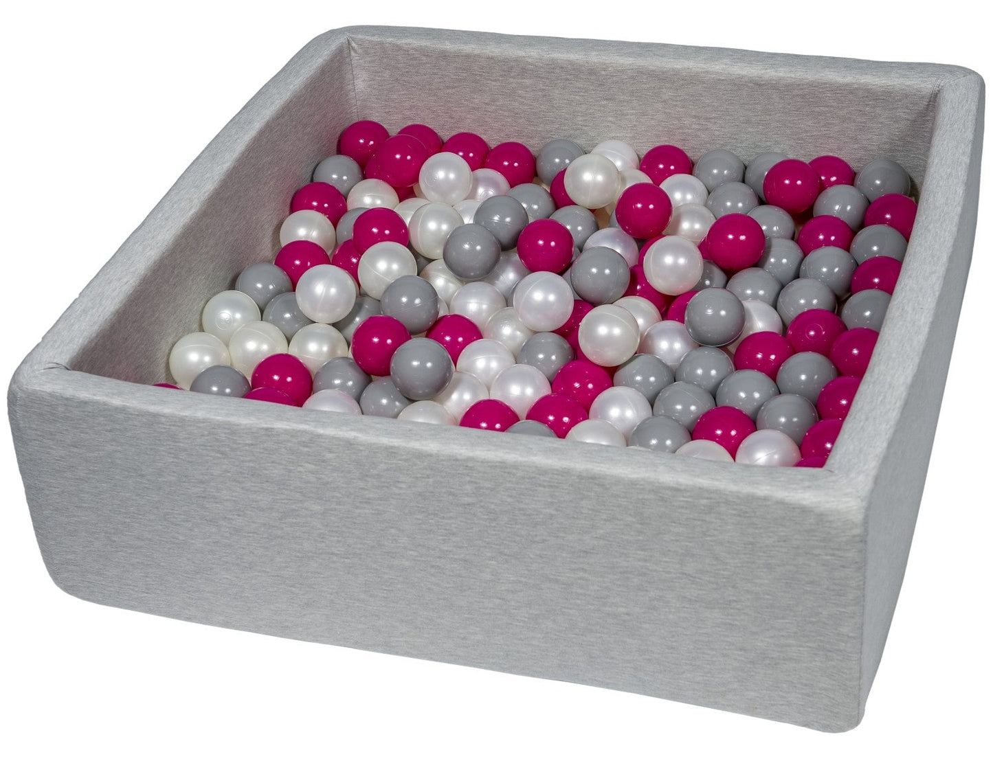 Velinda Soft Jersey Ball Pit with 200 Balls - 90x90cm - Baby & Kids Play Gift