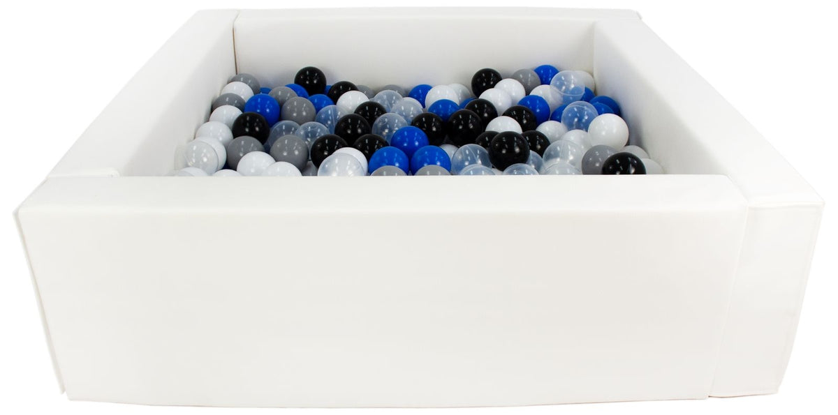 Square Eco-Leather Ball Pit with 200 Balls, 5 Elements
