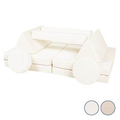 Bouclé Modular Kids Sofa, Foam Blocks