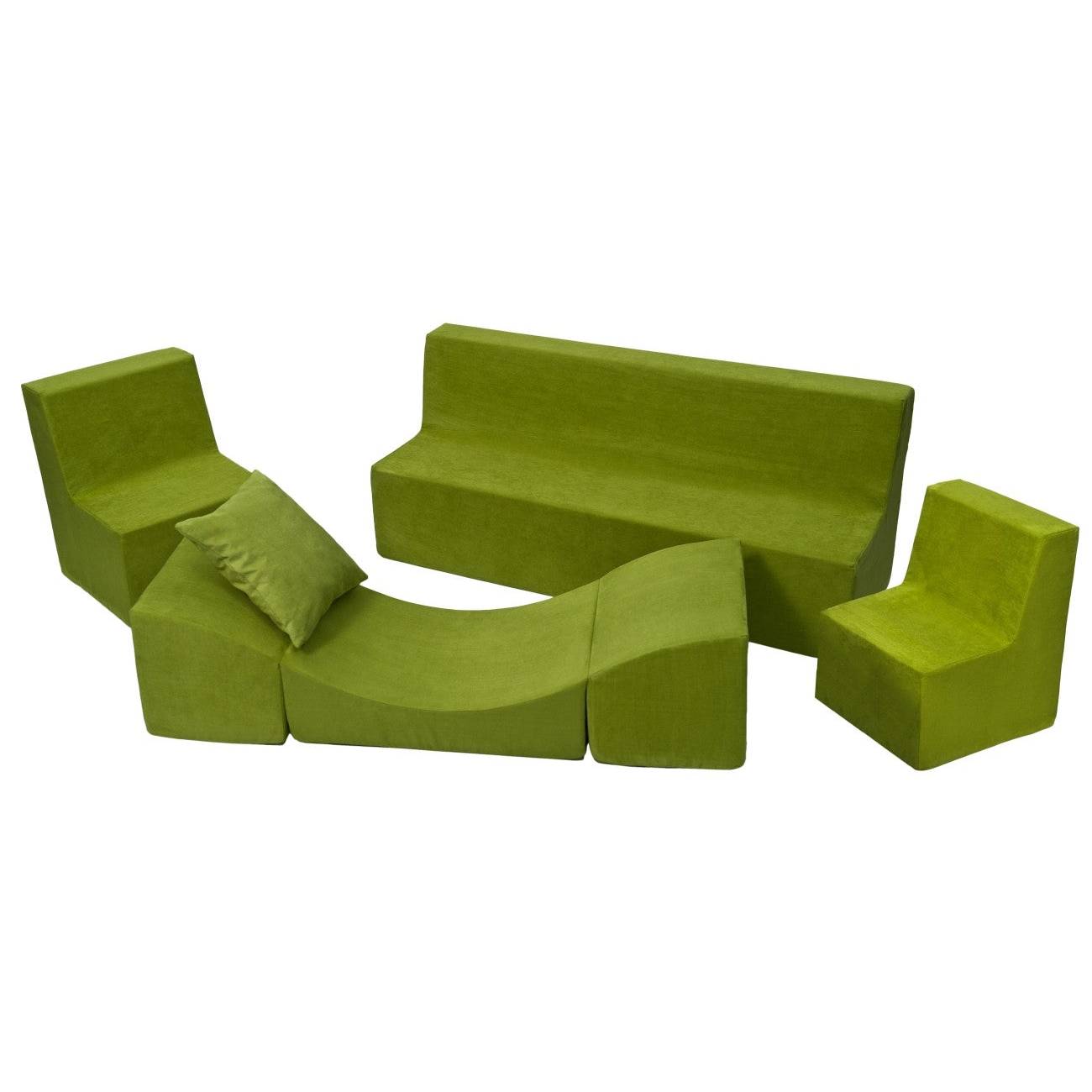 Velinda Kids' Room Seating Set - 2 Chairs - Sofa & Chaise Lounge