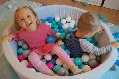 Velinda Soft Jersey Ball Pit with 150 Balls - Baby & Kids Play Gift - 90cm