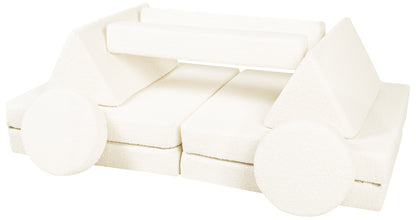 Bouclé Modular Kids Sofa, Foam Blocks