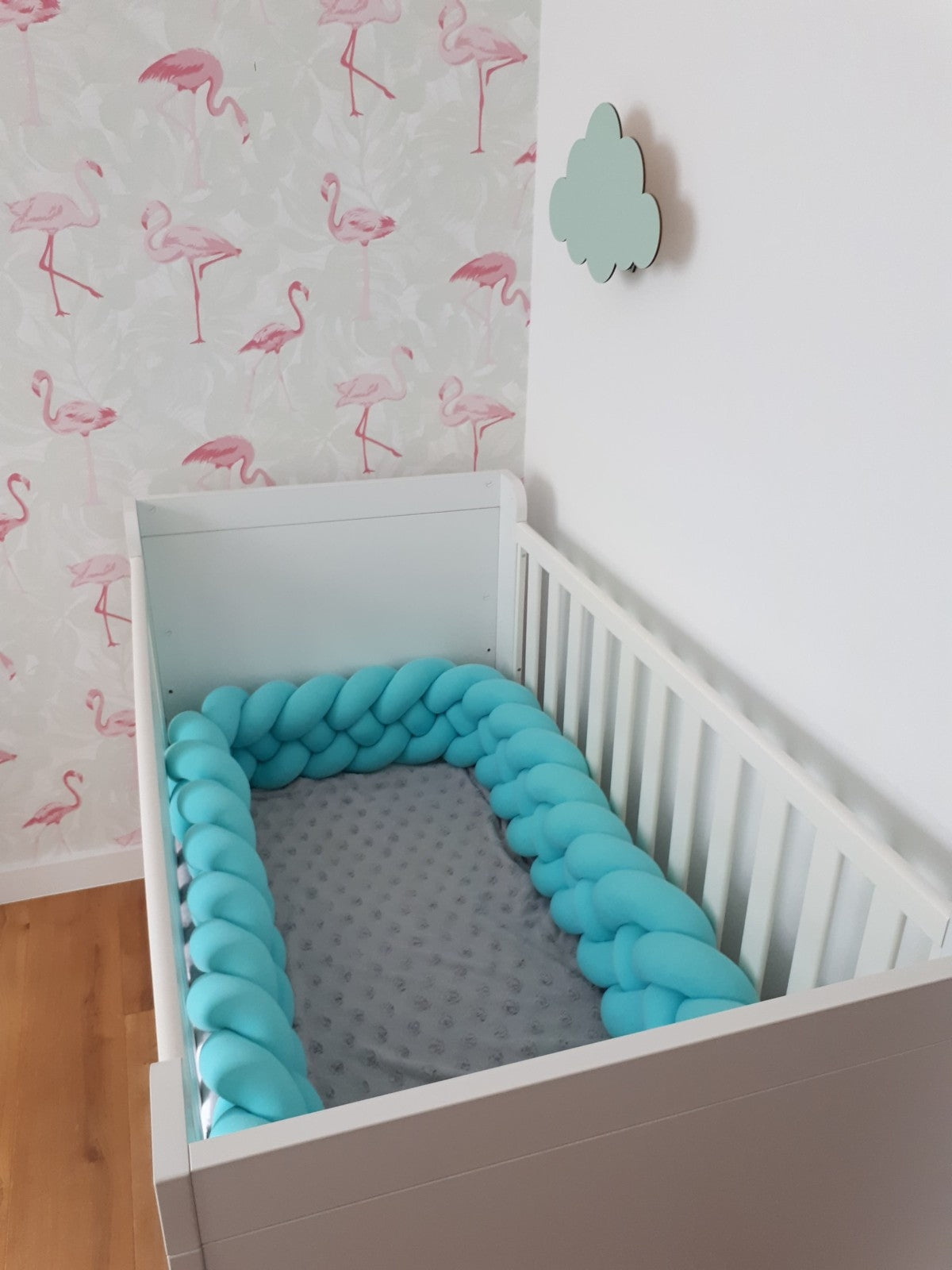 Baby Cot Bumper, Knot Cushion Approx 3,2m