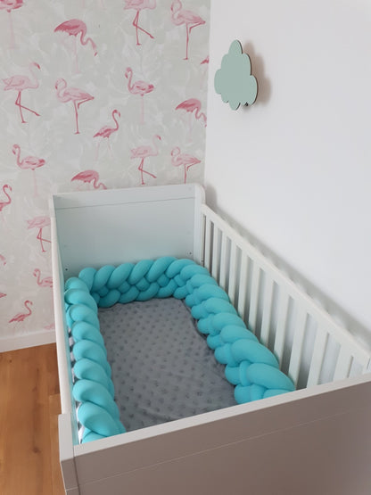 Baby Cot Bumper, Knot Cushion Approx 3,2m