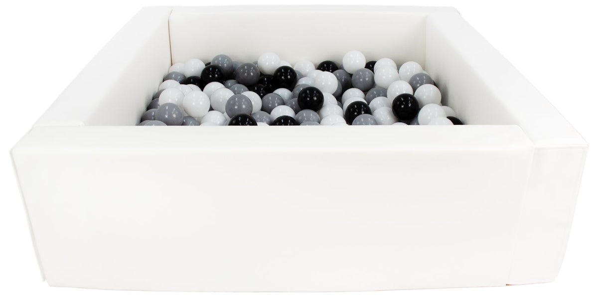 Square Eco-Leather Ball Pit with 200 Balls, 5 Elements