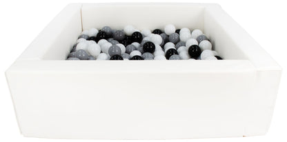 Square Eco-Leather Ball Pit with 200 Balls, 5 Elements