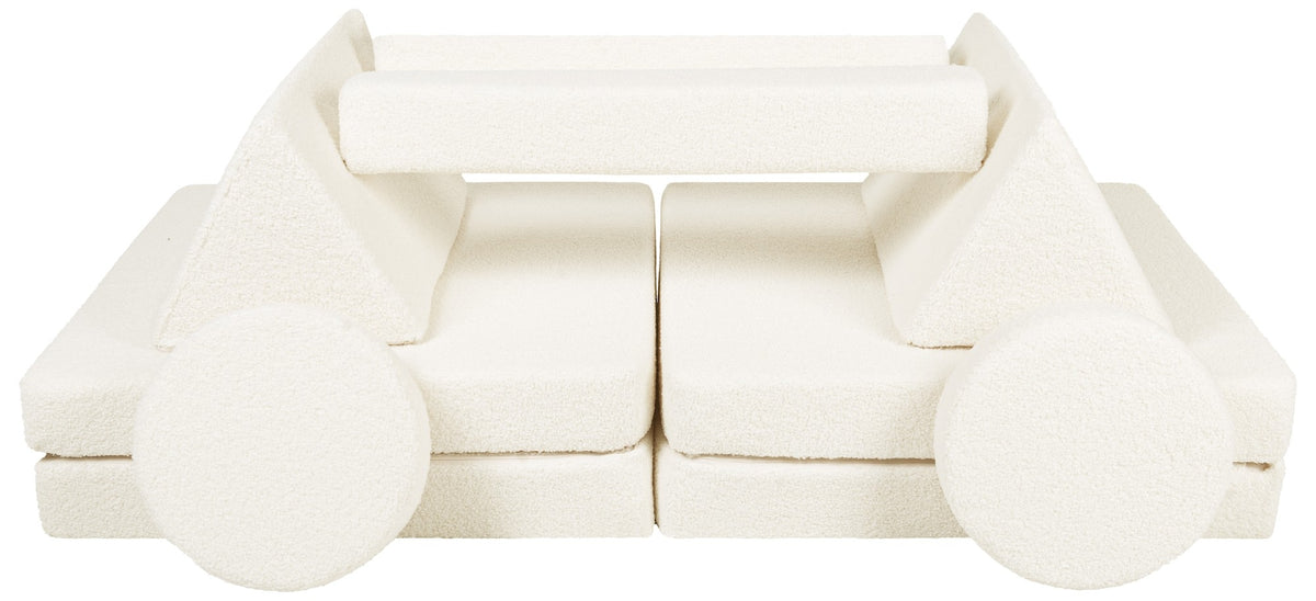 Bouclé Modular Kids Sofa, Foam Blocks