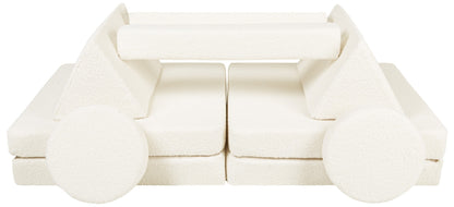 Bouclé Modular Kids Sofa, Foam Blocks