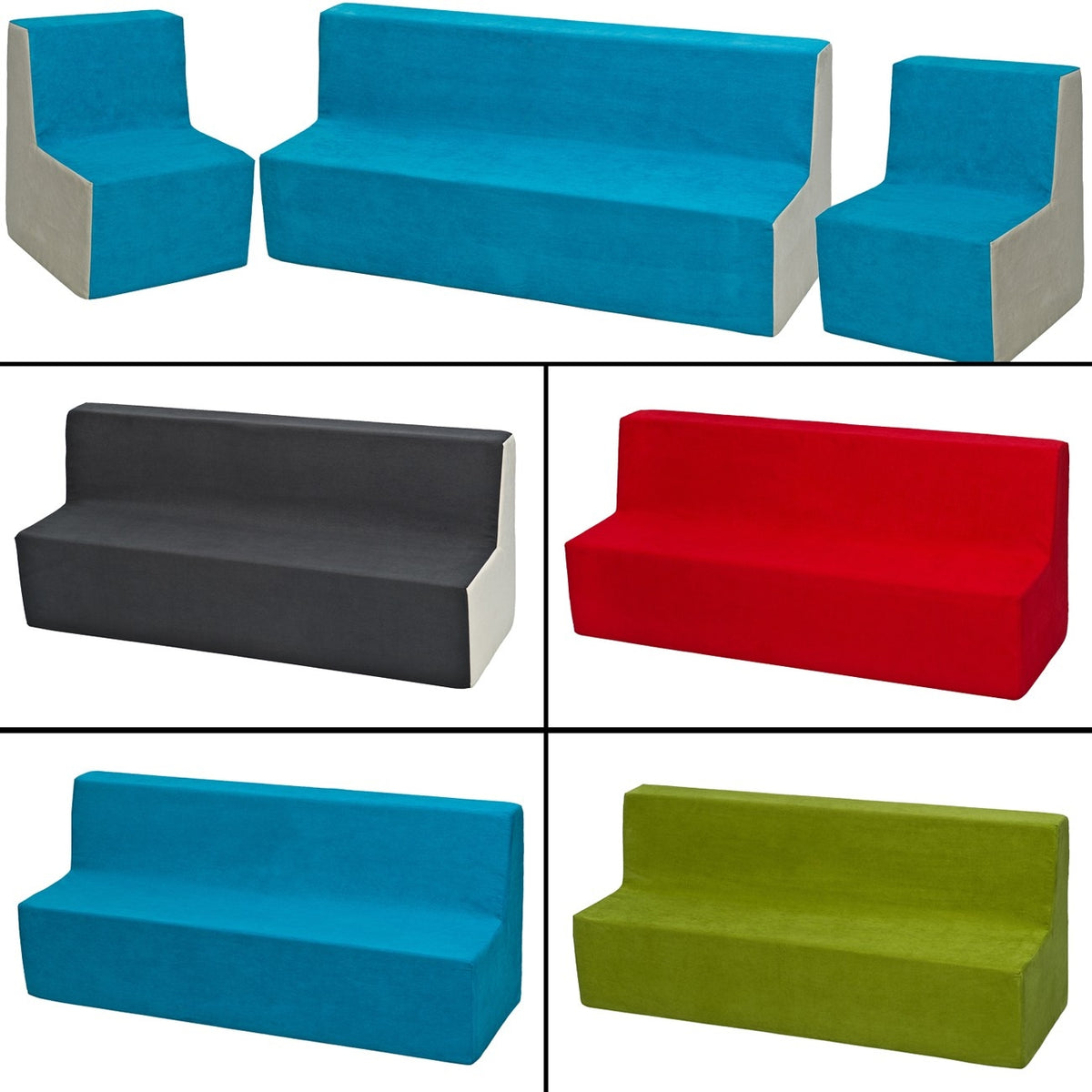 Kids Furniture Set: 2xarmchair + Sofa