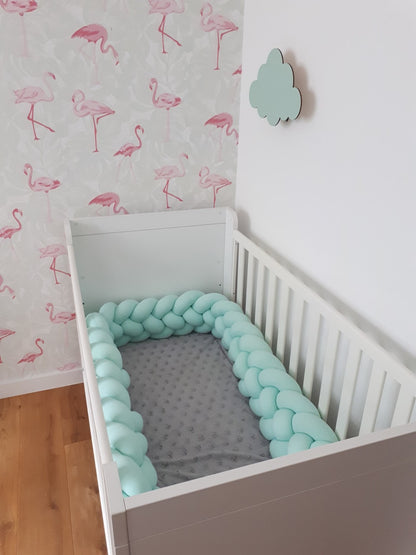 Baby Cot Bumper, Knot Cushion Approx 3,2m