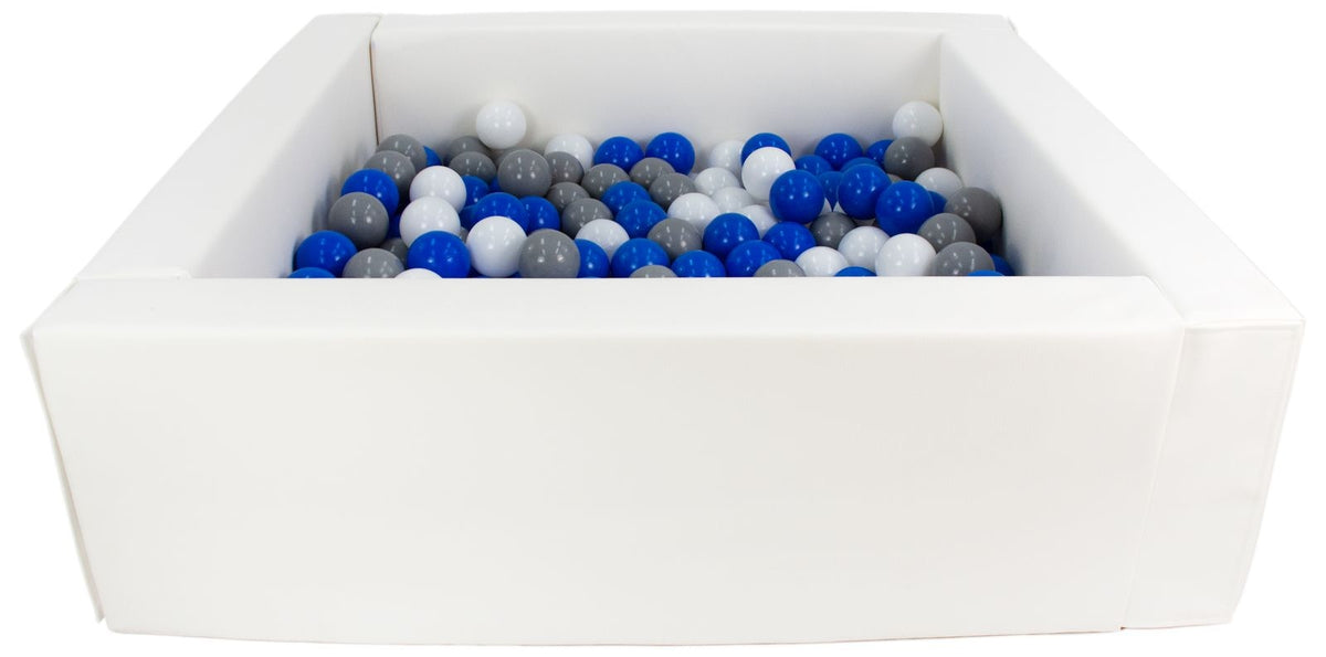 Square Eco-Leather Ball Pit with 200 Balls, 5 Elements