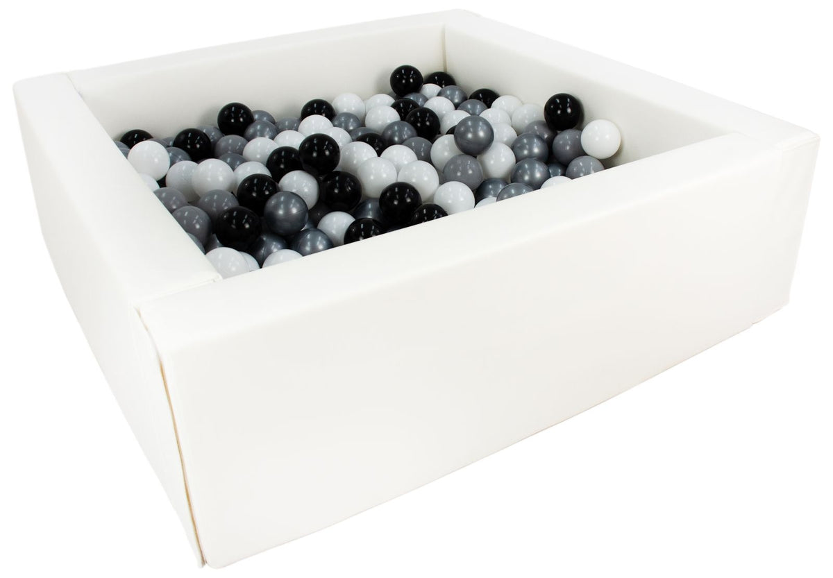 Square Eco-Leather Ball Pit with 300 Balls, 5 Elements