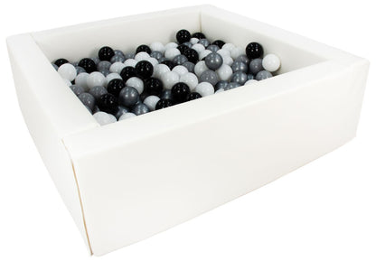 Square Eco-Leather Ball Pit with 300 Balls, 5 Elements