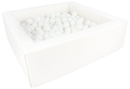 Square Eco-Leather Ball Pit with 300 Balls, 5 Elements