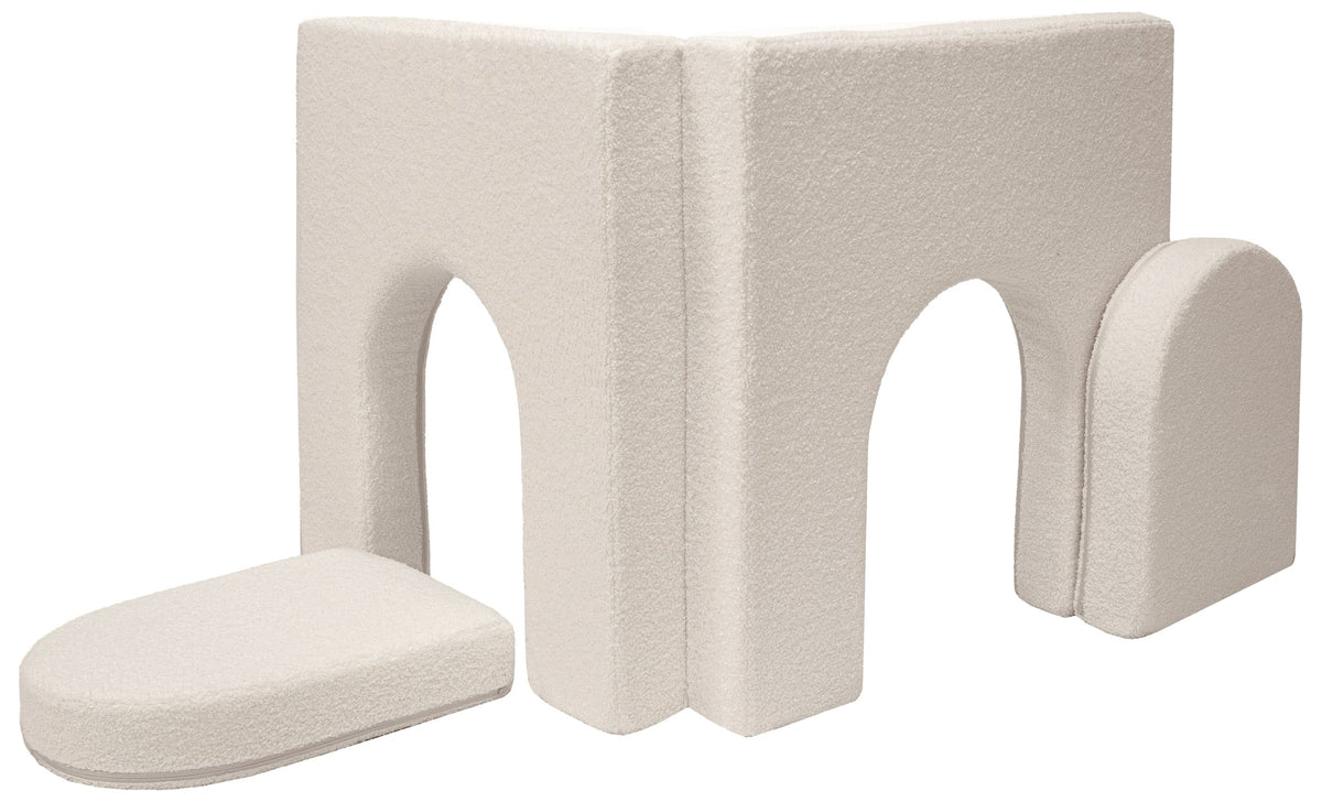Bouclé Addition To a Modular Foam Sofa