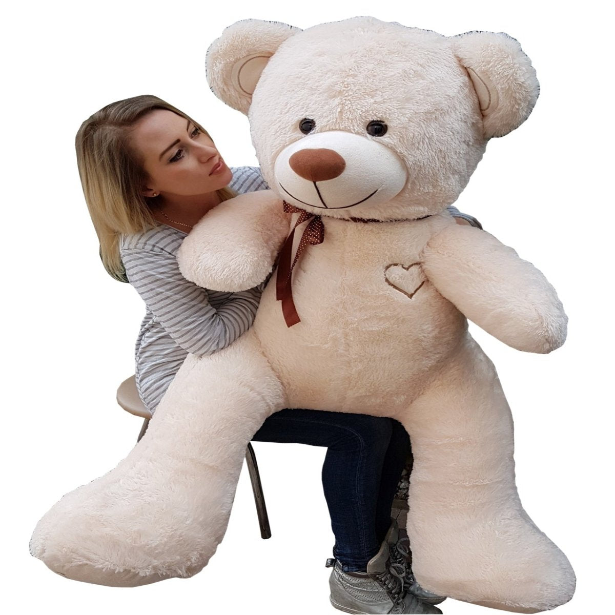 Velinda Plush Teddy Bear - 160cm - Soft High-Quality EU Made - Seated Height 85cm