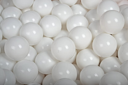 Soft Plastic Balls 7cm For The Ball Pit Certified 50 Pcs, White