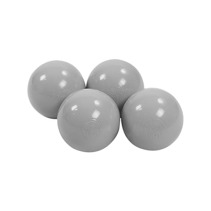 Soft Plastic Balls 7cm For The Ball Pit Certified 50 Pcs, Gray