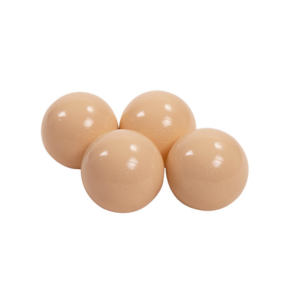 Soft Plastic Balls 7cm For The Ball Pit Certified 50 Pcs, Beige