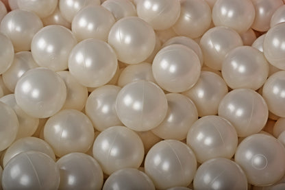 Soft Plastic Balls 7cm For The Ball Pit Certified 50 Pcs, White Pearl