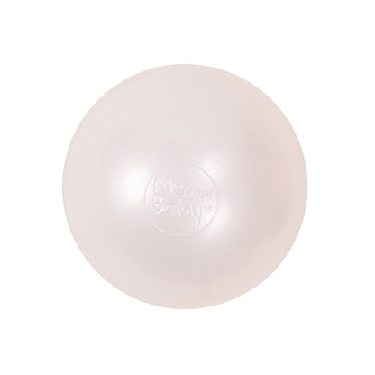 Soft Plastic Balls 7cm For The Ball Pit Certified 50 Pcs, White Pearl