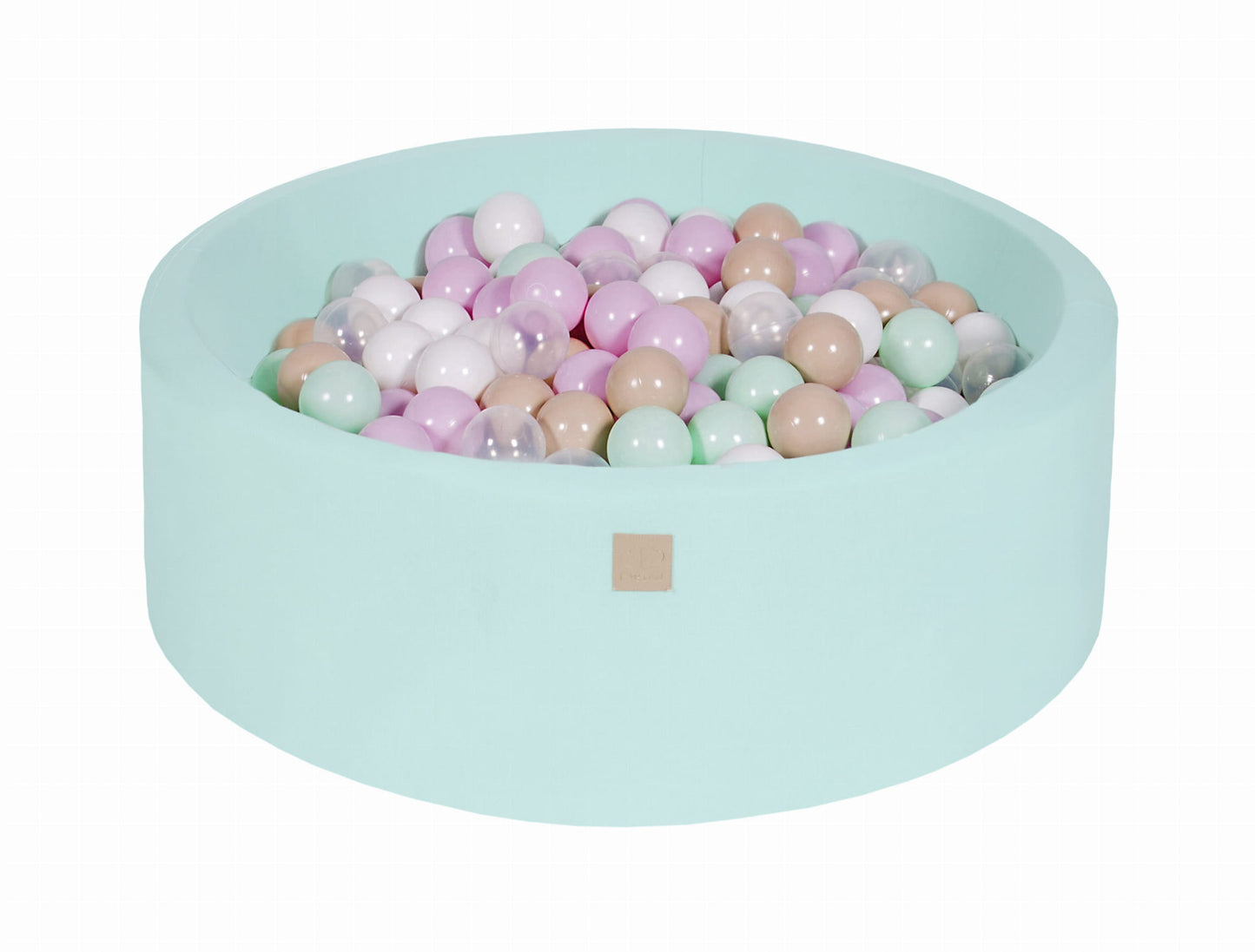 Baby Foam Round Ball Pit 90x30cm With 250 Balls 7cm Certified, Cotton, Mint, Model Cupcake