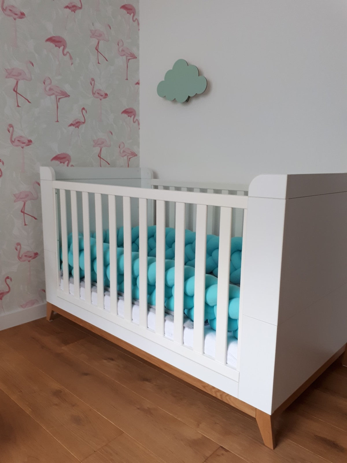 Baby Cot Bumper, Knot Cushion Approx 3,2m