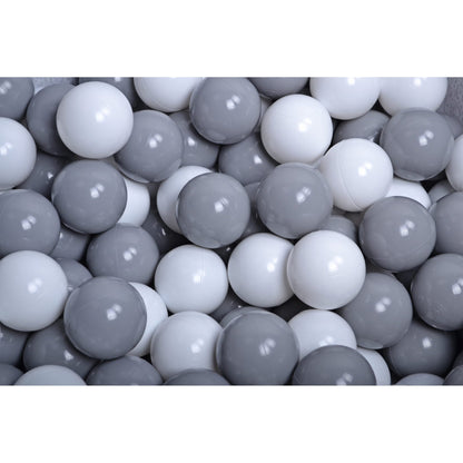 Round Ball Pit With 200 Balls, 90x30cm, Dark Grey, Cotton