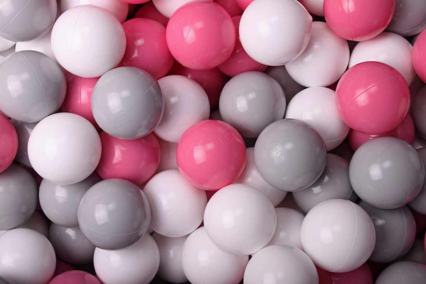 Round Ball Pit With 300 Balls, 90x40cm, Light Pink, Cotton