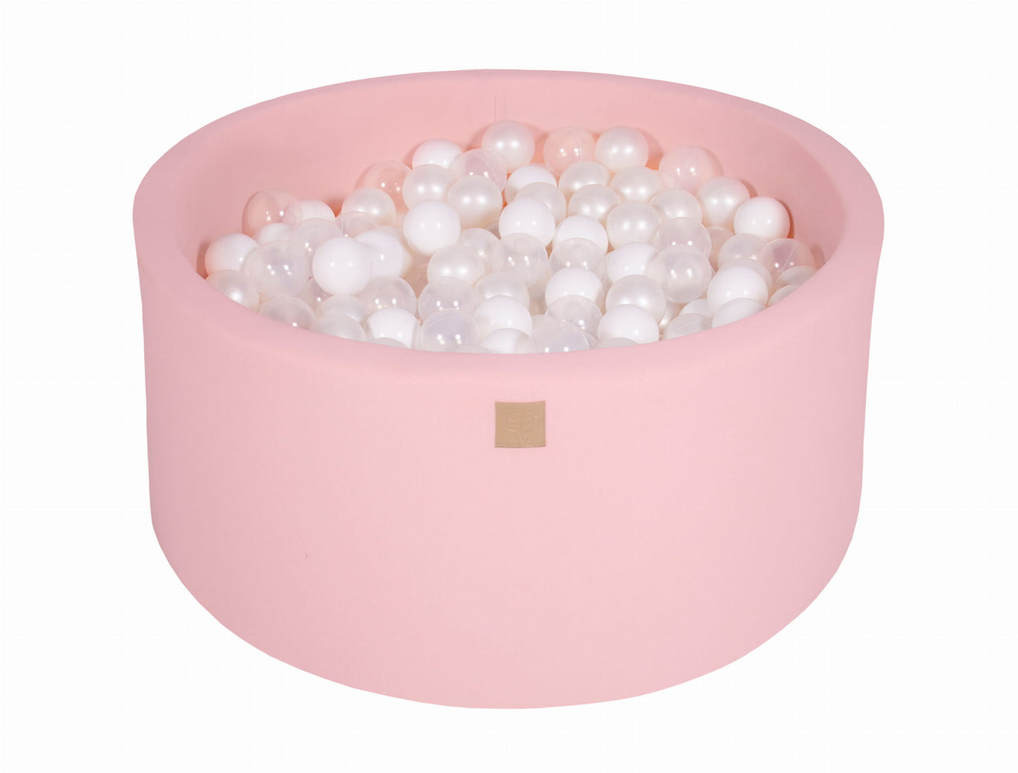 Round Ball Pit With 300 Balls, 90x40cm, Light Pink, Cotton