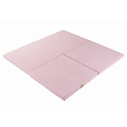 Baby Square 120x120cm Foam Foldable Play Mat Certified, Velvet, Light Pink