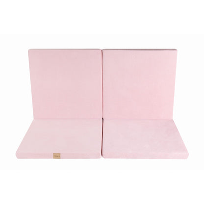 Baby Square 120x120cm Foam Foldable Play Mat Certified, Velvet, Light Pink