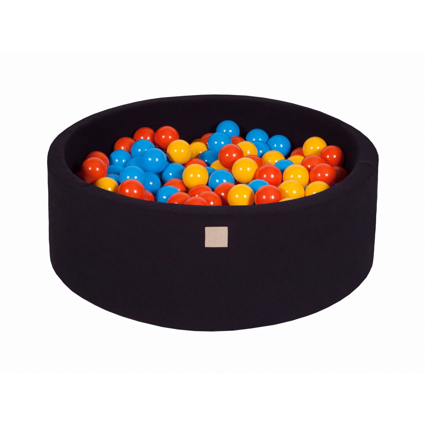 Round Ball Pit With 200 Balls, 90x30cm, Black, Cotton