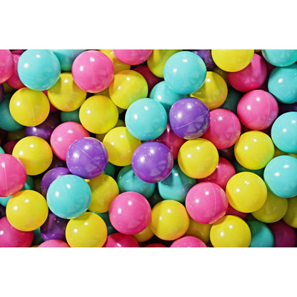 Round Ball Pit With 200 Balls, 90x30cm, Dark Grey, Cotton