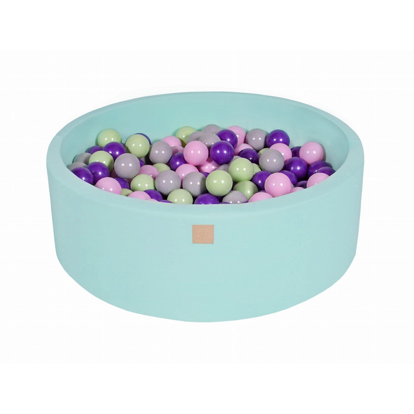 Baby Foam Round Ball Pit 90x30cm With 200 Balls 7cm Certified, Cotton, Mint: Pastel Pink/Gray/Violet/Light Green