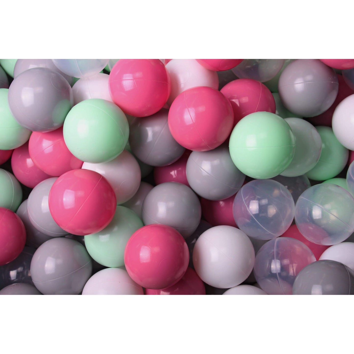 Round Ball Pit With 200 Balls, 90x30cm, Light Grey, Cotton