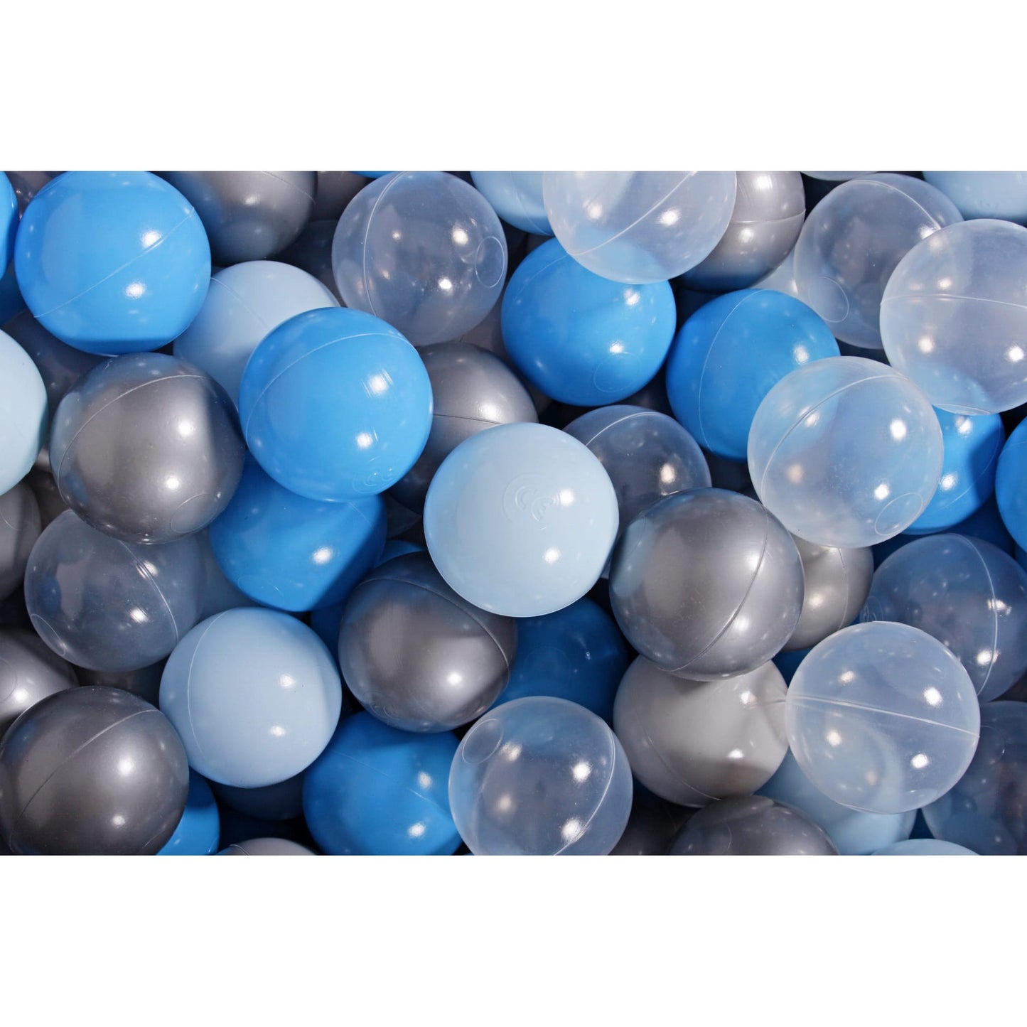 Round Ball Pit With 200 Balls, 90x30cm, Light Grey, Cotton